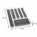 5five Simply Smart Cutlery Drawer Organizer, Container, 6 Compartments, 40 x 32 cm 5five Simply Smart Cutlery Drawer Organizer, Container, 6 Compartments, 40 x 32 cm
