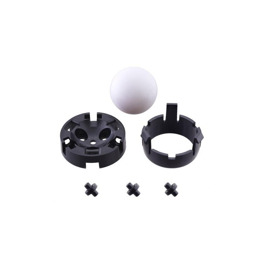 Pololu rutulinis ratukas su 25.4mm plastikiniu rutuliu ir plastikiniu voleliu – 2