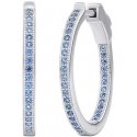 Silvego MILLA 22mm Silver Hoop Earrings with Blue Sapphire JJJE0106ELB Silvego MILLA 22mm Silver Hoop Earrings with Blue Sapphire JJJE0106ELB