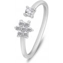 Brilio Silver Brilio Silver Fashion silver open ring with zircons RI073W Brilio Silver Brilio Silver Fashion silver open ring with zircons RI073W