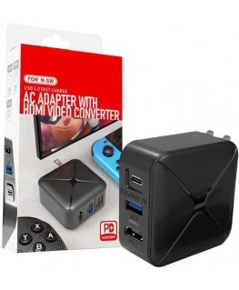 HONSON USB 3.0 -pikalataussovitin HDMI-portilla/EU-pistokkeella Switchille/Litelle/Oledille