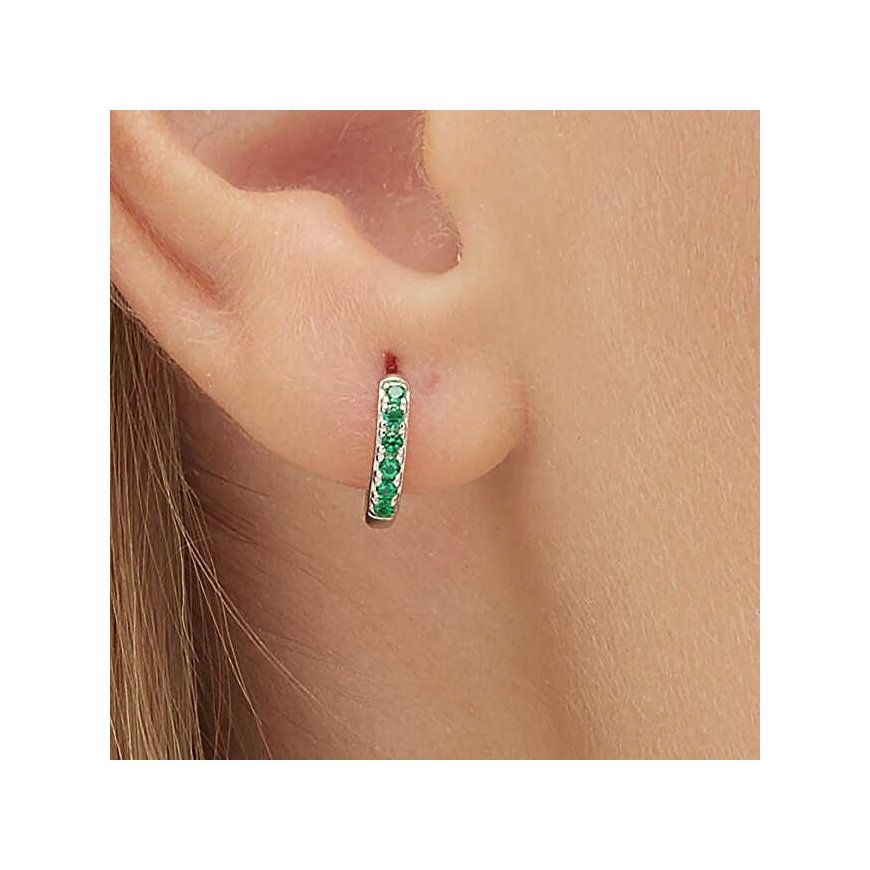 Brosway Sidabrinis hoop single earring Fancy Life Žalias FLG80 – 2
