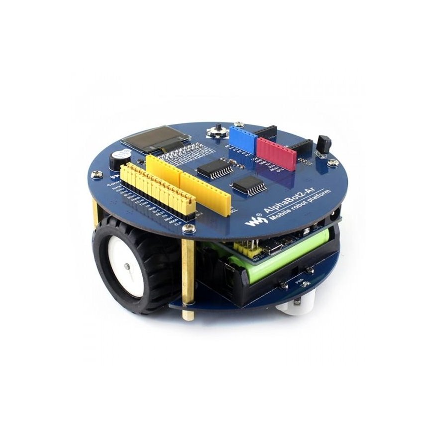 Waveshare AlphaBot2 - Ar Acce Pack - 2 Wheel Robot Chassis with Sensors DC Motors and OLED Display – 4