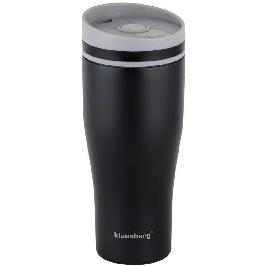 THERMAL MUG 380ML CLICK CLACK KLAUSBERG KB-7617, BLACK