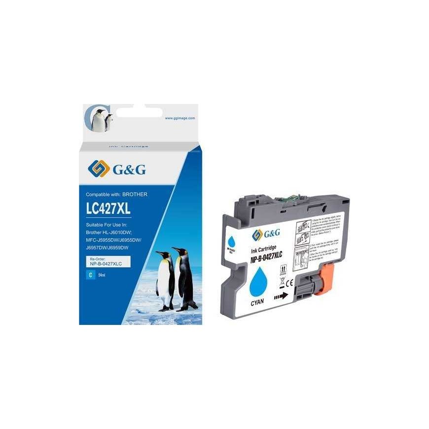 G&G Compatible Ink/Ink with LC-427XLC, NP-B-0427XLC, Cyan