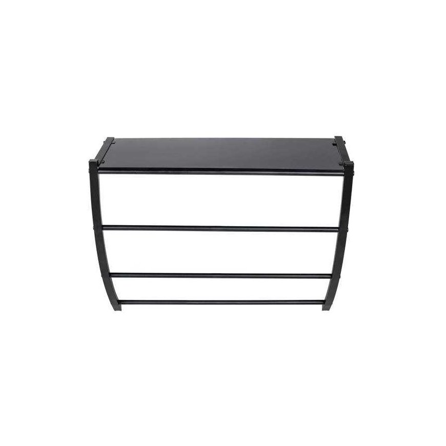 Black wall hanger with glass shelf, Tarderia, WENKO – 2