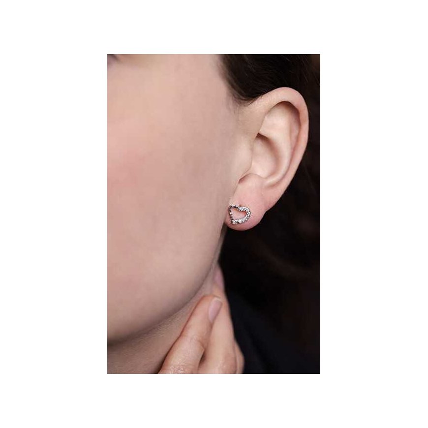 Beneto Sidabrinis heart earrings AGUP1423S
