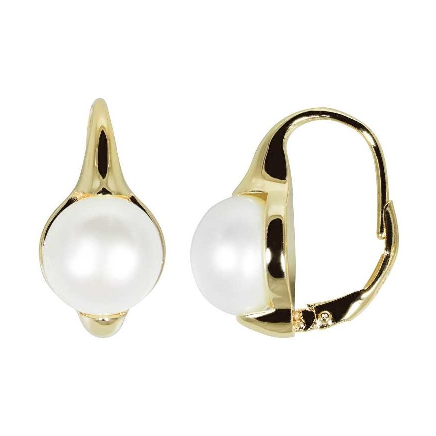 Jwl Luxury Pearls Gold-plated earrings with real pearls JL0532