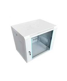 XtendLan 19" sieninė spintelė 4U 600x450, keliamoji galia 60 kg, stiklinės durys, virintos, pilkos spalvos