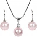 Levien Charming Pearl Rosaline Necklace and Earrings Set Levien Charming Pearl Rosaline Necklace and Earrings Set