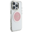 Dėklas Guess IML Metal Colored Circle Classic Logo MagSafe do iPhone 16 Pro rožinė Dėklas Guess IML Metal Colored Circle Classic Logo MagSafe do iPhone 16 Pro rožinė