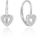 Beneto Delicate Heart Shaped Silver Earrings AGUC2667D Beneto Delicate Heart Shaped Silver Earrings AGUC2667D