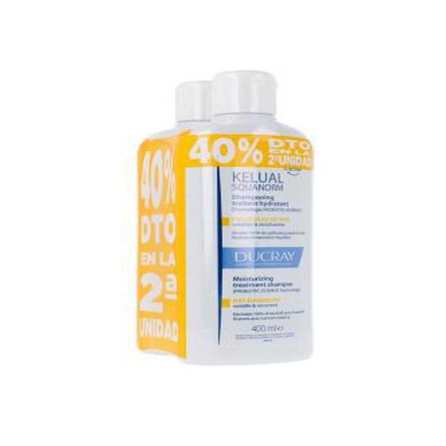 Ducray KELUAL SQUANORM Shampoo for dry dandruff pack 2 x 400 ml