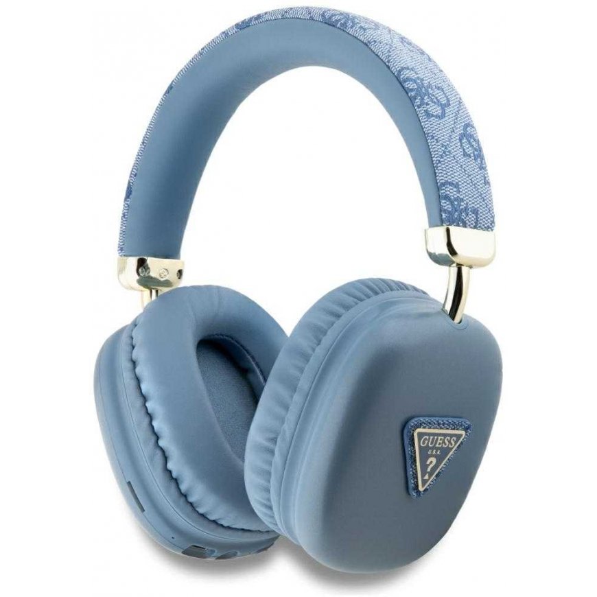 Headphones with headband Guess Bluetooth 4G Triangle Logo blue
