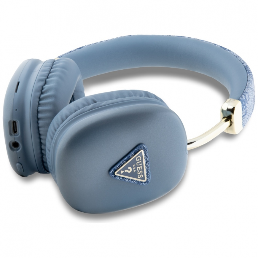 Headphones with headband Guess Bluetooth 4G Triangle Logo blue – 3