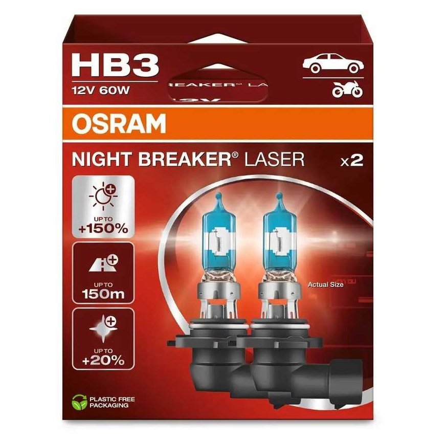 Osram Night Breaker Laser - HB3 Car Bulbs