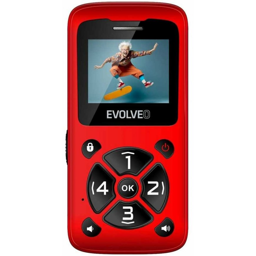 EVOLVEO Mobilus telefonas senjorams EasyPhone ID, raudonas – 2