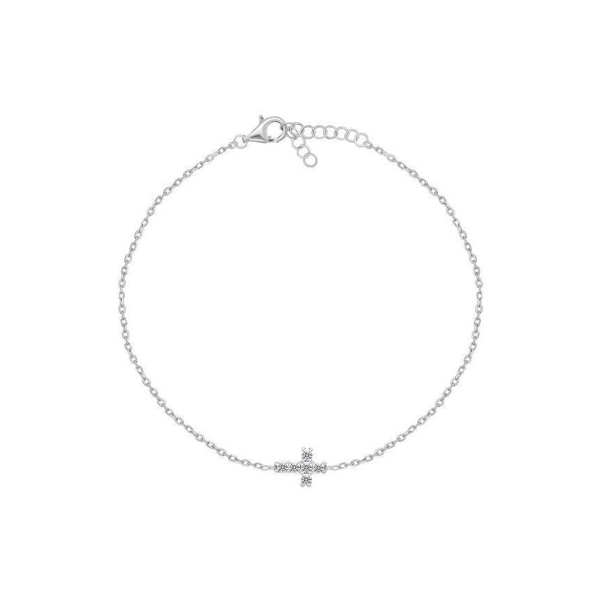 Brilio Silver Brilio Silver Beautiful silver bracelet with a cross BRC96W