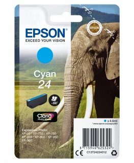 Epson Elephant C13T24224012 rašalo kasetė 1 vnt Originalus Standartinė išeiga Žydras