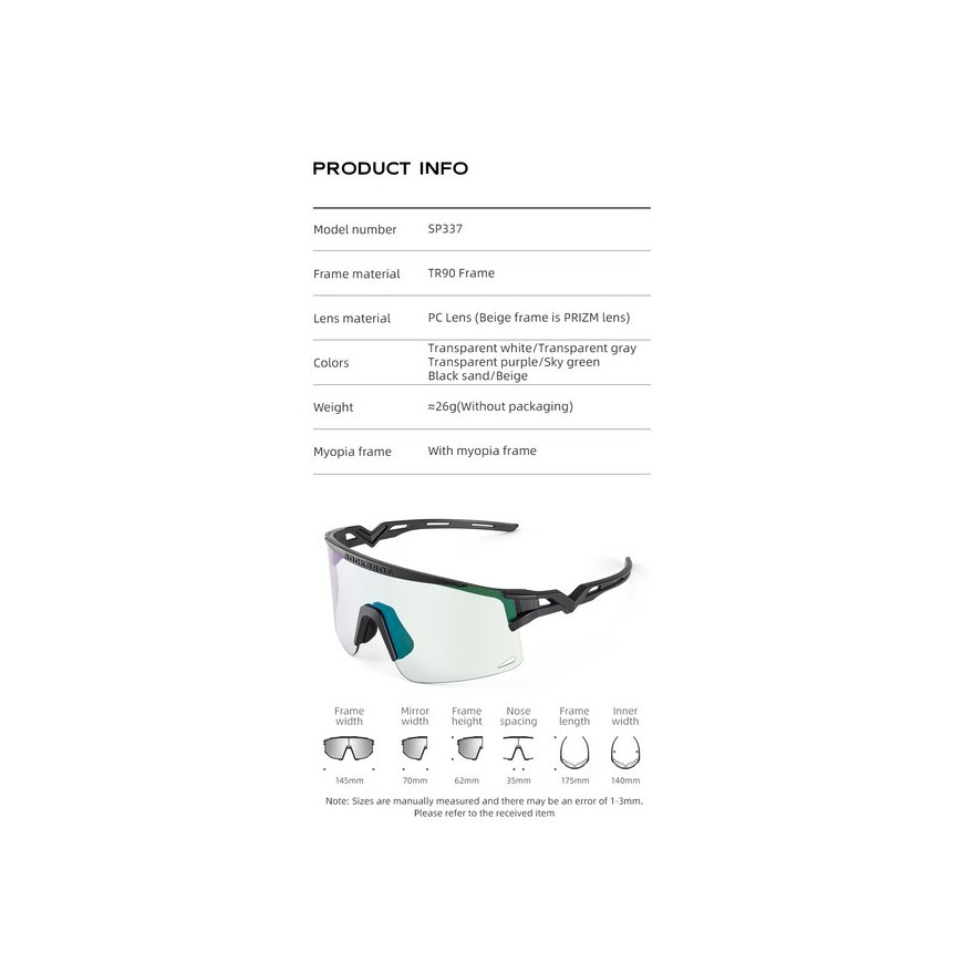 Rockbros Photochromic Cycling Glasses with UV Protection and Cor – 2