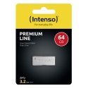 Intenso Premium Line USB atmintukas 64 GB USB A tipo 3.2 Gen 1 (3.1 Gen 1) Sidabras Intenso Premium Line USB atmintukas 64 GB USB A tipo 3.2 Gen 1 (3.1 Gen 1) Sidabras