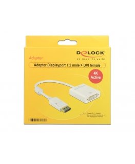 DeLOCK 62600 видео кабель адаптер 0,2 m DisplayPort DVI-I Белый