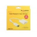 DeLOCK 62600 vaizdo kabelio adapteris 0,2 m DisplayPort DVI-I Balta