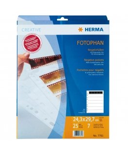 HERMA 7761 хранилище для фотонегативов и слайдов Лист для хранения негативов 25 страниц