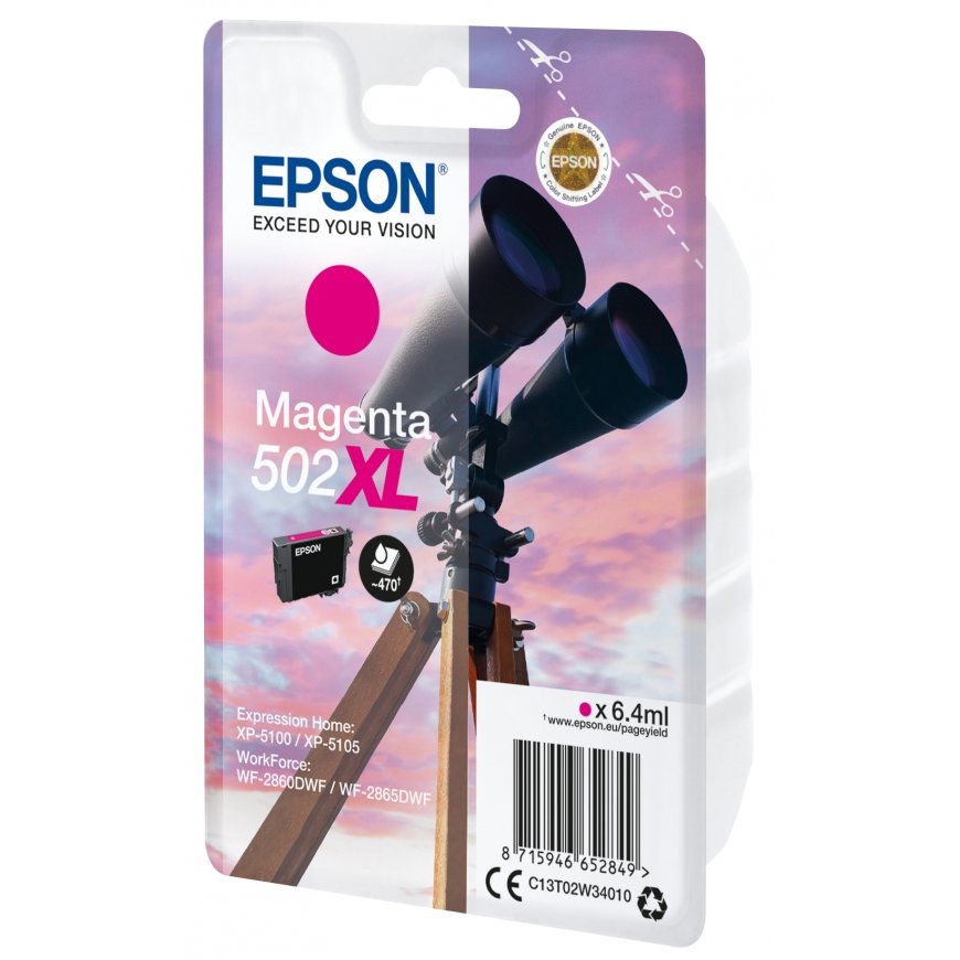 Epson Singlepack Magenta 502XL Ink – 2