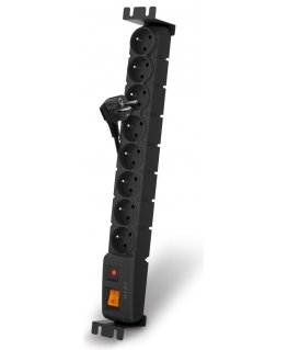 HSK DATA acar S8 FA RACK Черный 8 розетка(и) 230 V 3 m