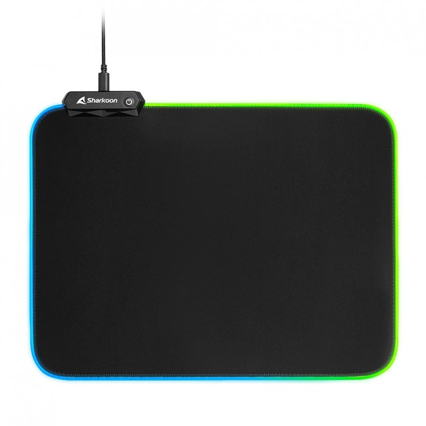 Sharkoon 1337 RGB V2 Gaming Mat Žaidimo pelės padėkliukas Juoda