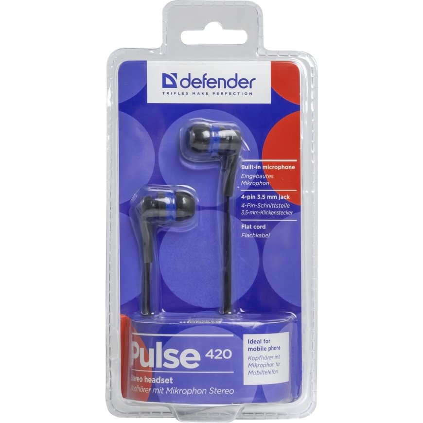Defender Pulse-420 Kuulokkeet Langallinen In-ear musta, Sininen – 5