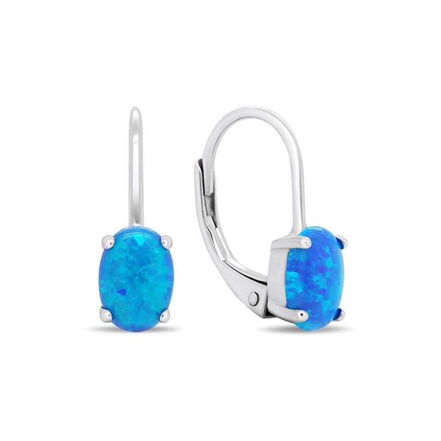 Brilio Silver Brilio Silver Elegant silver earrings with synthetic opals EA386WB
