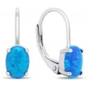 Brilio Silver Brilio Silver Elegant silver earrings with synthetic opals EA386WB