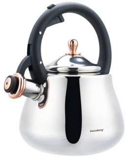 Kettle STALOWY NA GAZ 2.8L INDUCTION TRADYCYJNY KLAUSBERG KB-7776 Silver BŁYSZCZĄCY