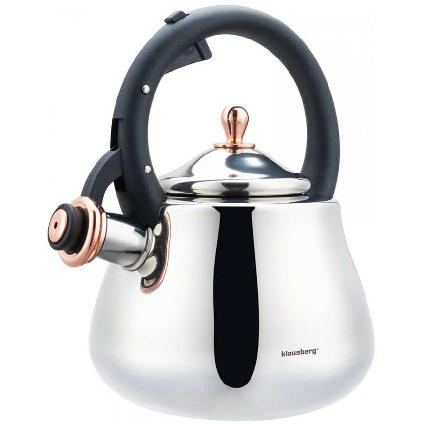 Virdulys STALOWY NA GAZ 2.8L INDUKCJA TRADYCYJNY KLAUSBERG KB-7776 Sidabrinis BŁYSZCZĄCY