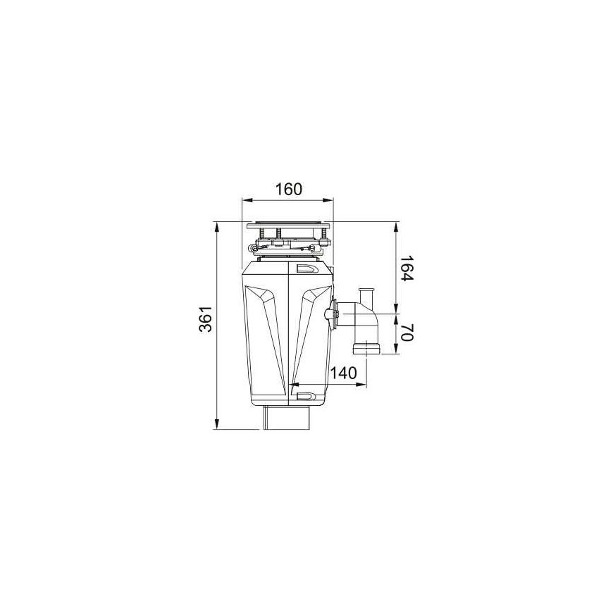 Food waste disposer Franke SLIM 50 (1/2 HP), 134.0715.098 – 2