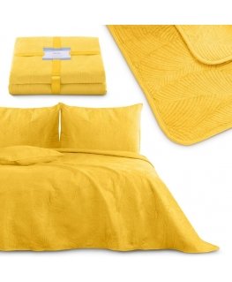 Bedspread AmeliaHome PALSHA 240x260 cm, color: yellow