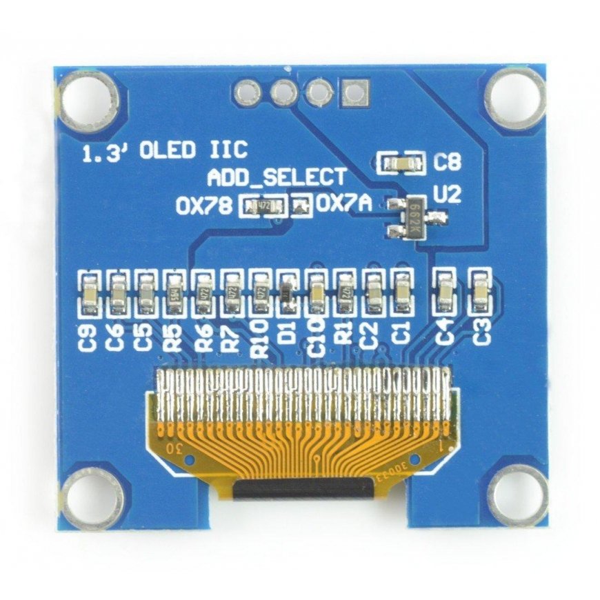 Oem OLED mėlynas grafinis ekranas 1.3" 128x64px I2C v2 - mėlyni simboliai – 3