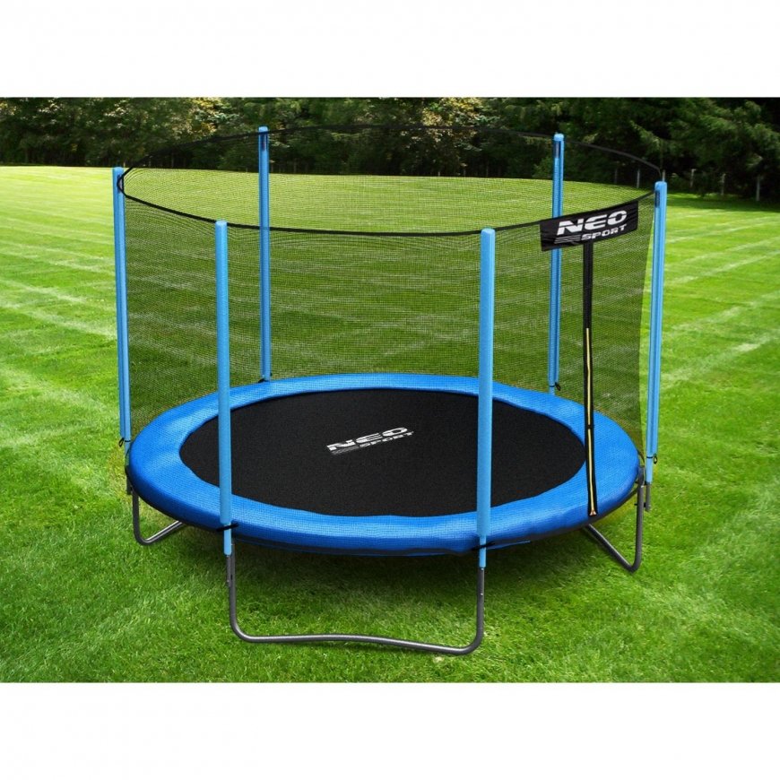 Trampoline with external net and ladder Neo Sport, 252 x 52 cm – 3