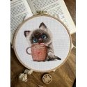 Beldizart Cross Stitch Kit "Coffee Lovers. Cat" SANK-64