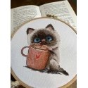 Beldizart Cross Stitch Kit "Coffee Lovers. Cat" SANK-64