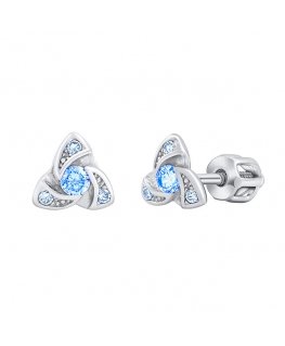 AVA Sidabrinis Earrings with Mėlyna Brilliance Zirconia SILVEGOB70497BDSLB