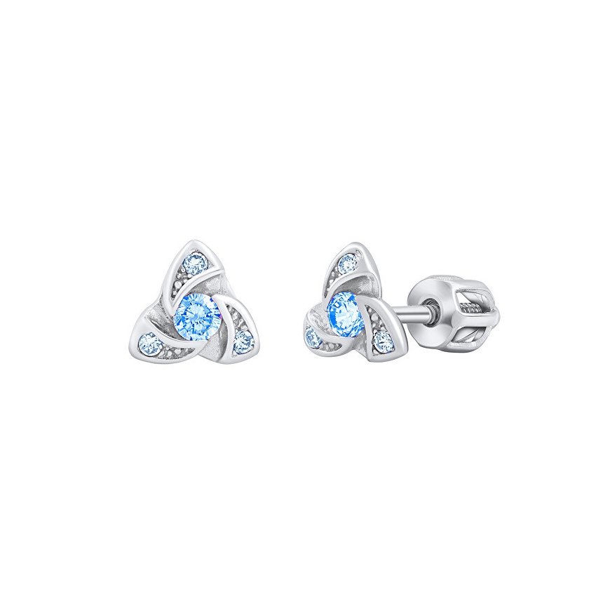 AVA Silver Earrings with Blue Brilliance Zirconia SILVEGOB70497BDSLB