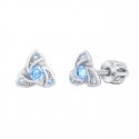 AVA Silver Earrings with Blue Brilliance Zirconia SILVEGOB70497BDSLB AVA Silver Earrings with Blue Brilliance Zirconia SILVEGOB70497BDSLB