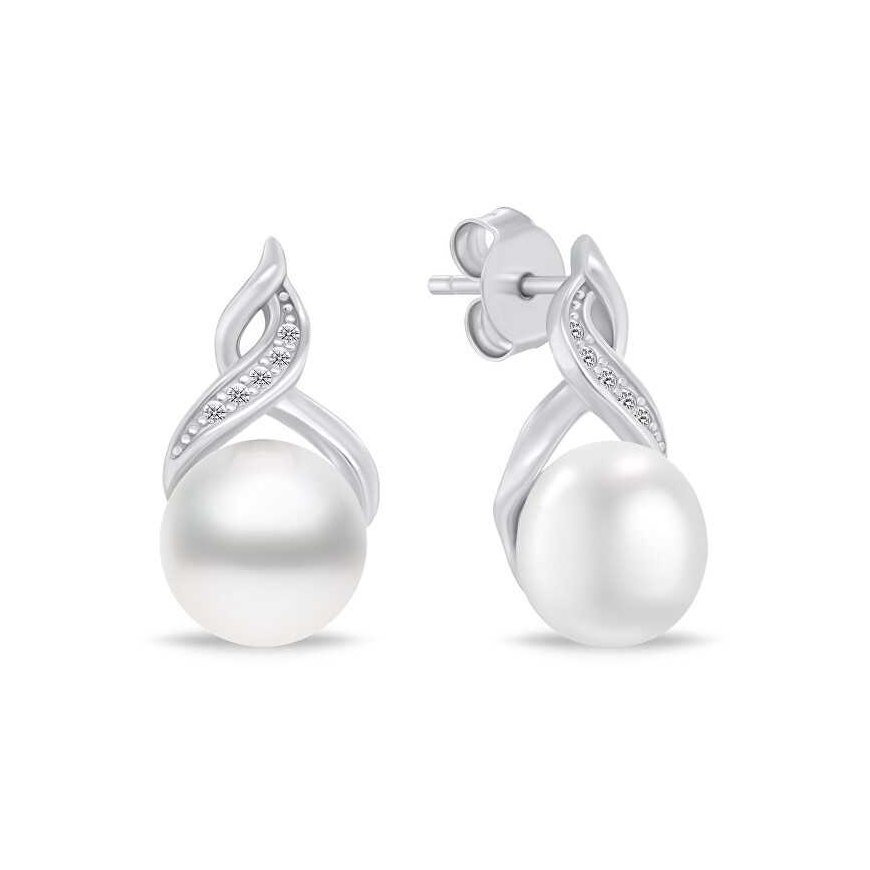 Brilio Silver Charming silver pearl jewelry set SET276W (earrings, pendant) – 5