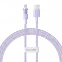 Baseus Gem USB - IP 2.4A pikalatauskaapeli 2 m Violetti