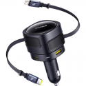 Baseus PD car charger 1x USB-C + USB-A port 90W, black Baseus PD car charger 1x USB-C + USB-A port 90W, black