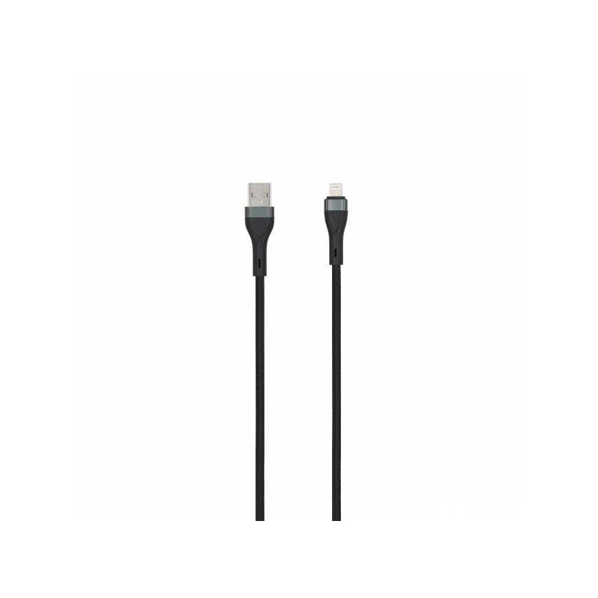 SEEK TOTI USB A to Lightning, 2m Braided Cable 2A (non-MFI), Black