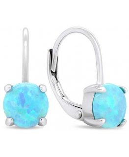 Brilio Silver Brilio Silver Charming silver earrings with synthetic opals EA370WLB